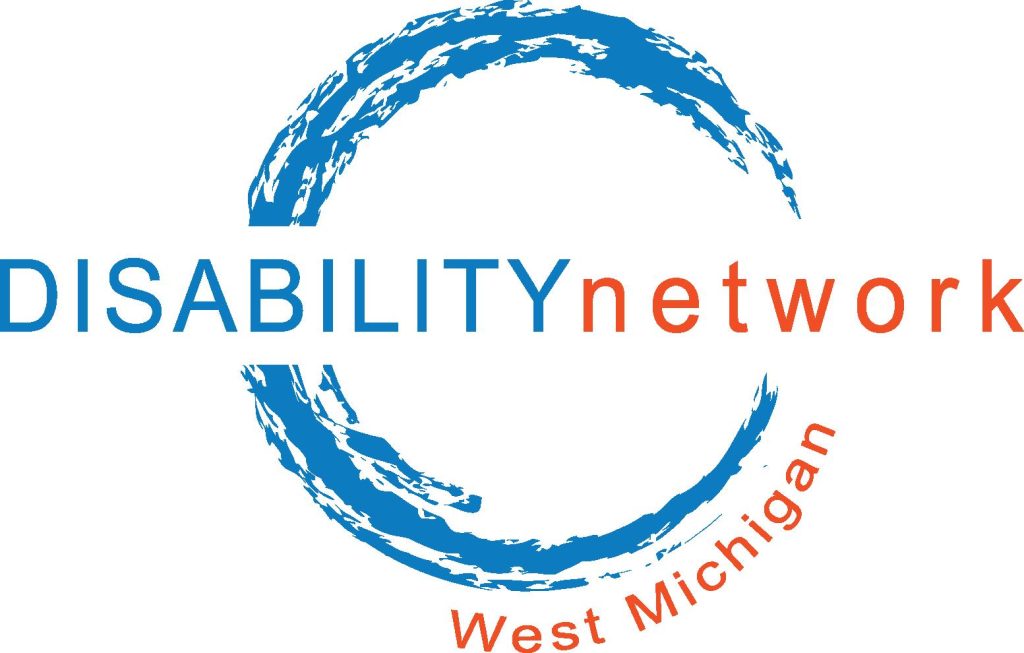 Disability Network West Michigan logo, words with blue circle