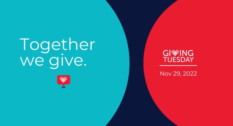 Together we give. Giving Tuesday - November 29, 2022